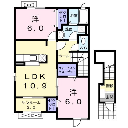 メイク・レジェンドＡ（201） 間取り図画像