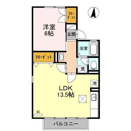 セジュール経堂　B棟（105） 間取り図画像