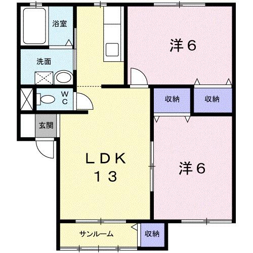 メゾンアルファＣ（202） 間取り図画像