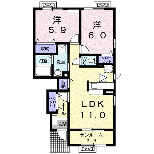 メイク・レジェンドＣ（102） 間取り図画像