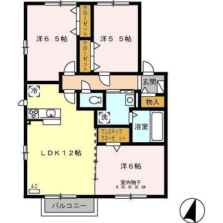 グランモア町村　A棟（202） 間取り図画像