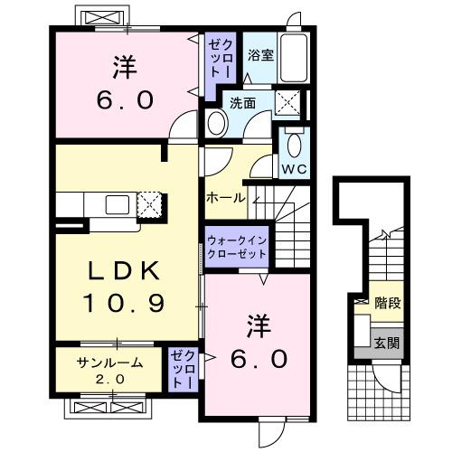 メイク・レジェンドＡ（203） 間取り図画像