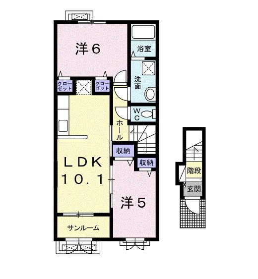 フェリーチェ・優（202） 間取り図画像