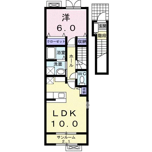 プレシャス　手屋（201） 間取り図画像