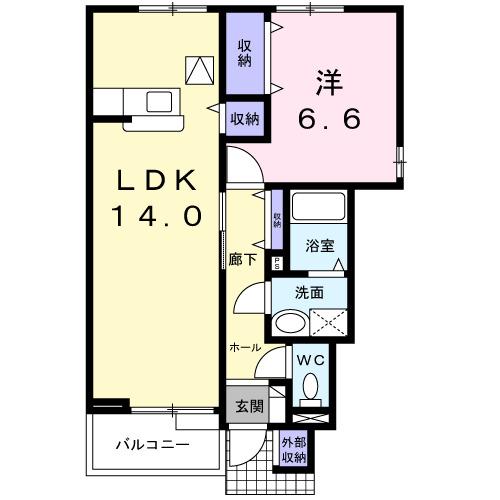ヴィラノールＥ（104） 間取り図画像