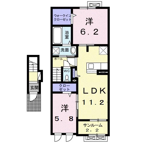スタジオ　パコ（203） 間取り図画像