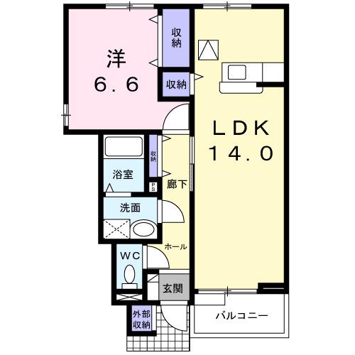 ヴィラ・アミティⅣ（101） 間取り図画像