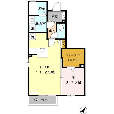 アグリーブル　C（103） 間取り図画像