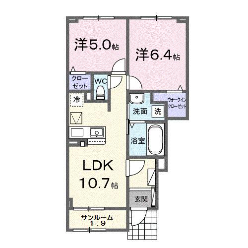 ハッピーフィールド　なのはな館（102） 間取り図画像