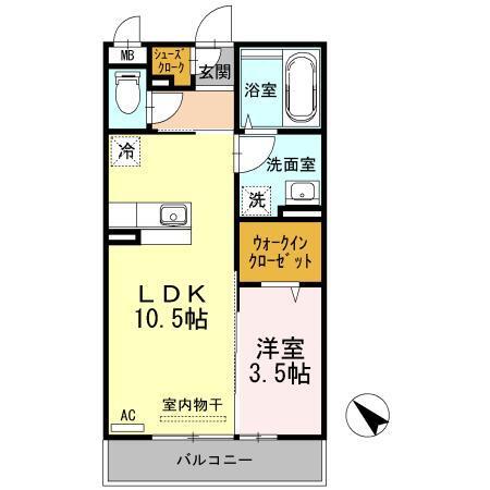 D-room五福（202） 間取り図画像