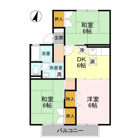 螢川館　B棟（102） 間取り図画像