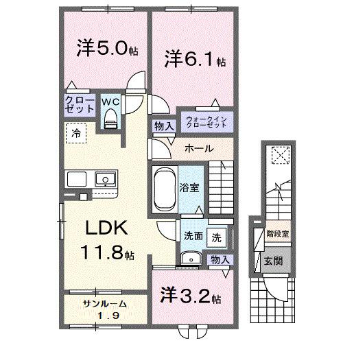 ハッピーフィールド　なのはな館（201） 間取り図画像