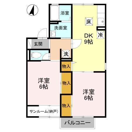 螢川館　A棟（101） 間取り図画像