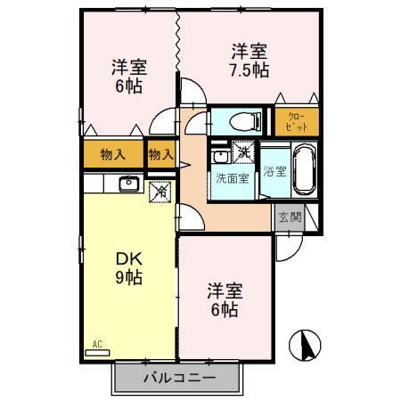 グランシャリオ　Ｄ（101） 間取り図画像