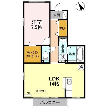 リビングタウン松若町　A棟（105） 間取り図画像