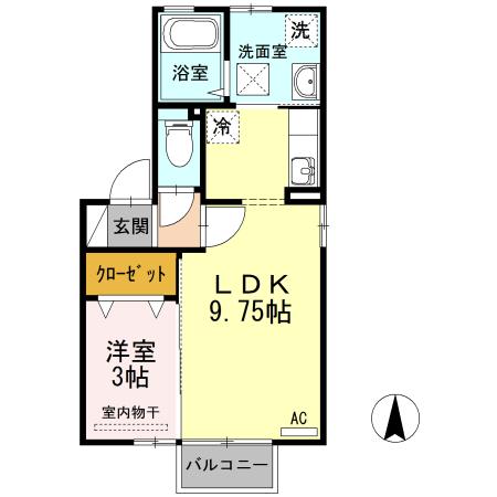 ウィルモア上飯野　A（101） 間取り図画像