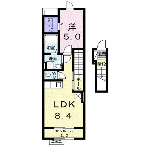 ラスパトハイツ（202） 間取り図画像
