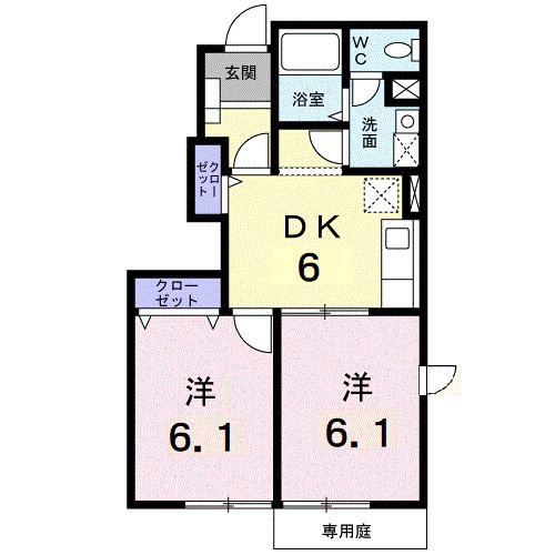 リバーサイド・ドリームⅤ（101） 間取り図画像