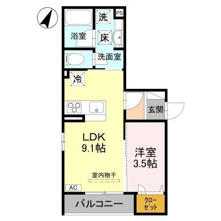 D-Grande弥生E（101） 間取り図画像