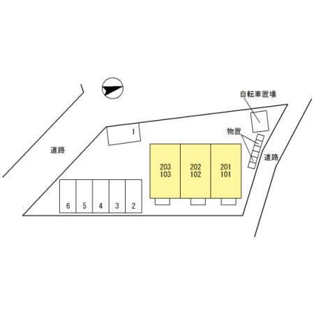 クレール 山室（202） 駐車場