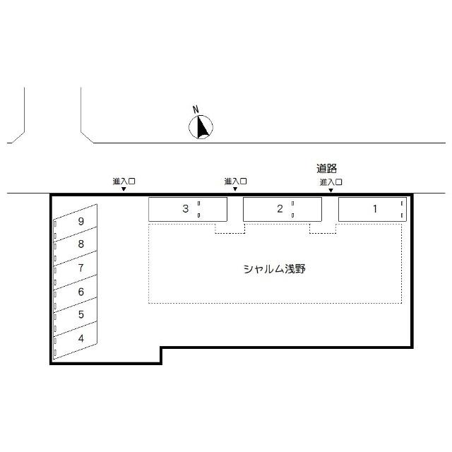 富山市新根塚町アパート 駐車場