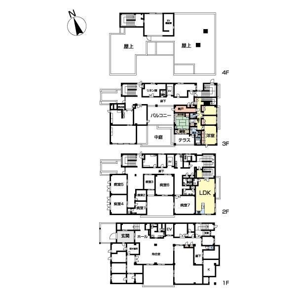 射水市本町2丁目住居付きビル 間取り図画像