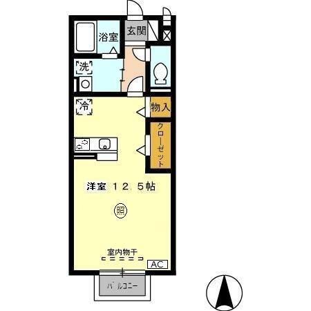 セジュール西田（206） 間取り図画像