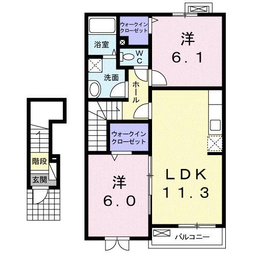 フレイム・アクティーボⅠ（202） 間取り図画像