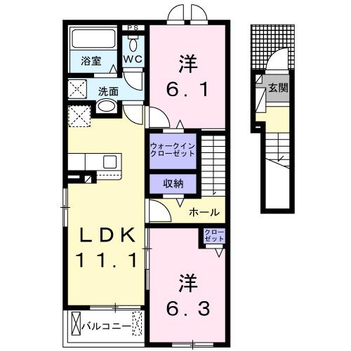 サンロード可児　Ⅰ（202） 間取り図画像