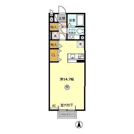 グリーンフォレストＡＺＵＭＩ　Ｂ（207） 間取り図画像