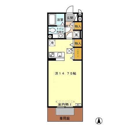 グリーンフォレストＡＺＵＭＩ　Ｂ（108） 間取り図画像