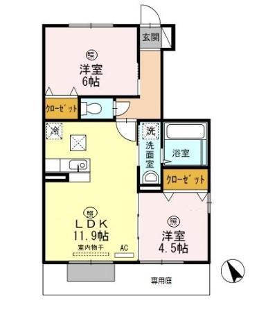 ぽるトゥ・かれん（101） 間取り図画像