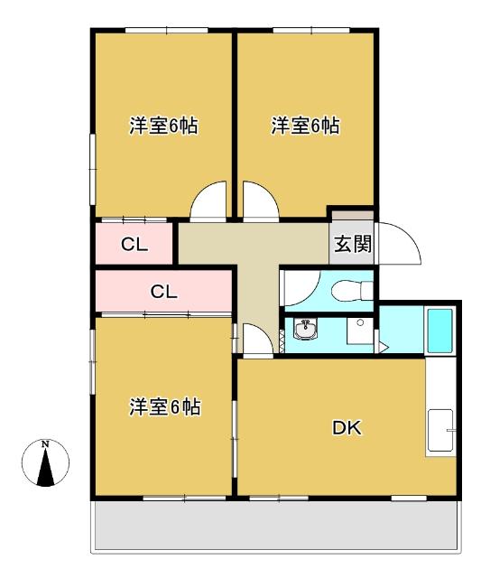 可児市川合マンション 間取り図画像