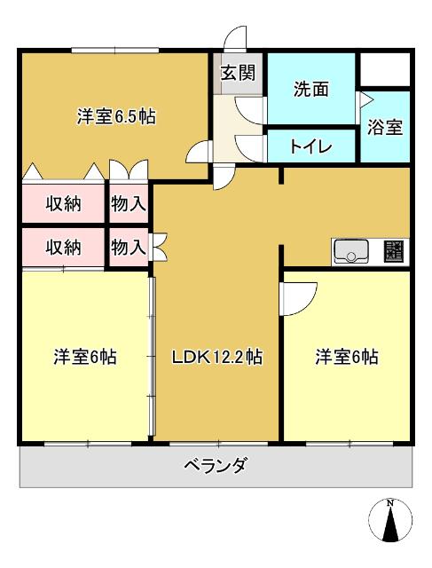 ガリレアM（2C） 間取り図画像