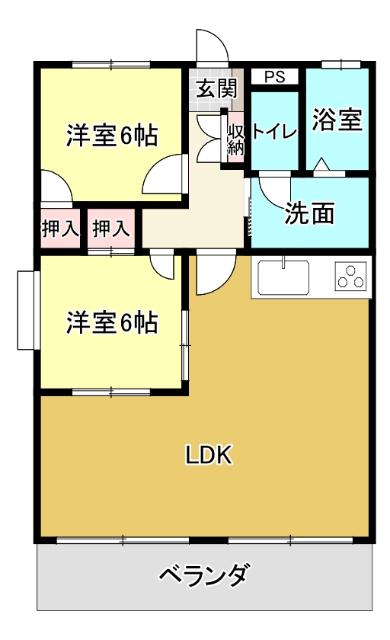 ハイツ杉松（101） 間取り図画像