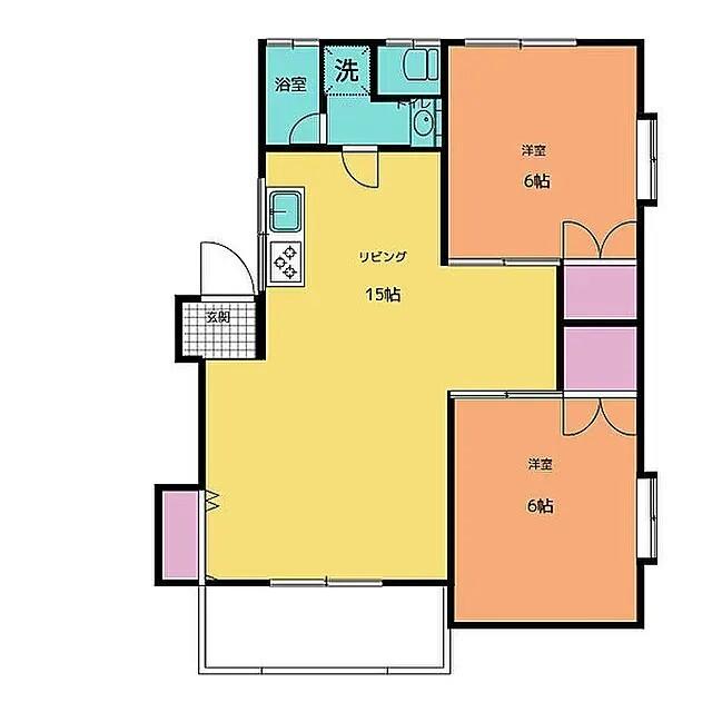 蛍橋コーポ（302） 間取り図画像