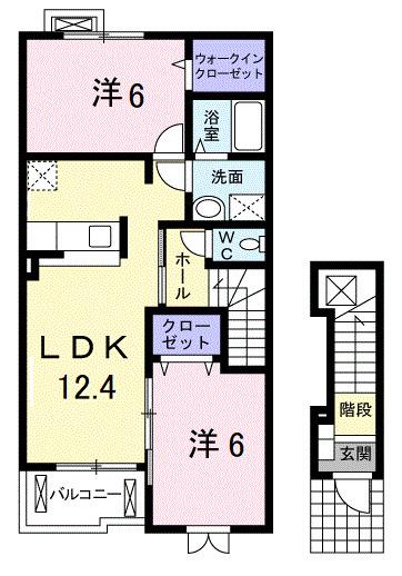 ベル・アルカンシェルＢ（202） 間取り図画像