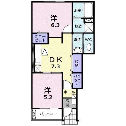 シャン　プリュネル（101） 間取り図画像
