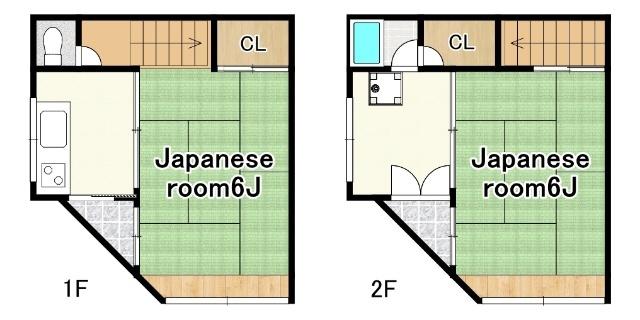 大阪市大正区小林西一戸建 間取り図画像