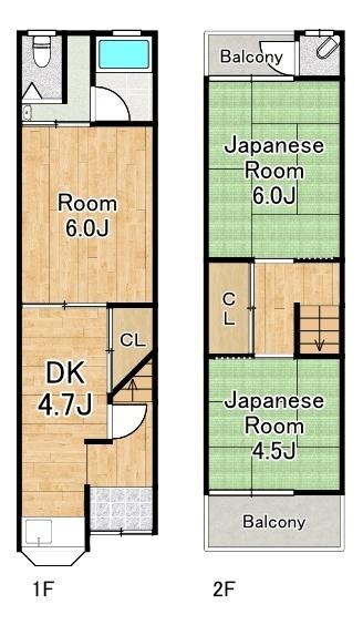南恩加島3丁目テラスハウス 間取り図画像