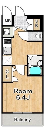 プレミアムコート大正フロント 間取り図画像