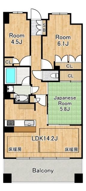 パークスクエア大正（405） 間取り図画像