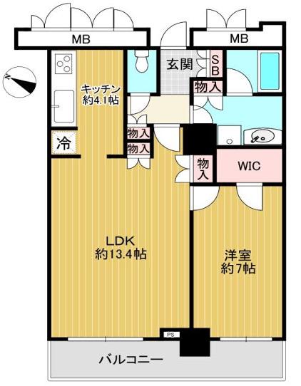 ローレルスクエア大阪ベイタワー（1202） 間取り図画像