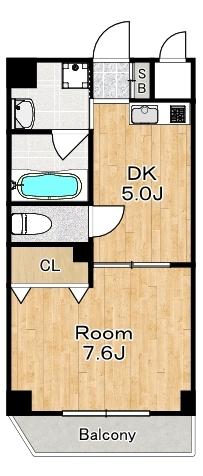 Jクレスト・ドーム前（501） 間取り図画像