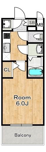 エスリード大阪ドームシティ 間取り図画像