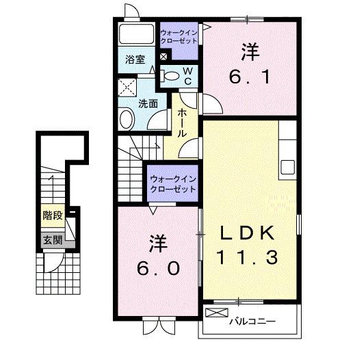 リバーサイド・コセⅠ（203） 間取り図画像