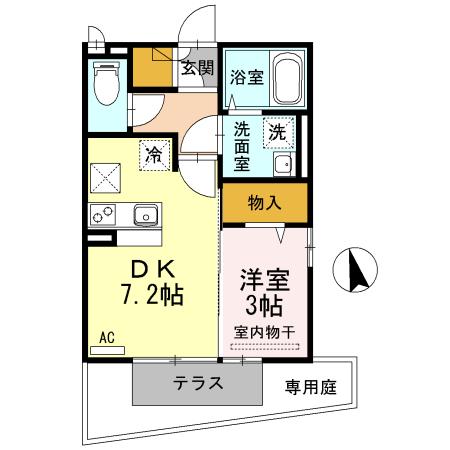 エスポワール夢　A棟（101） 間取り図画像