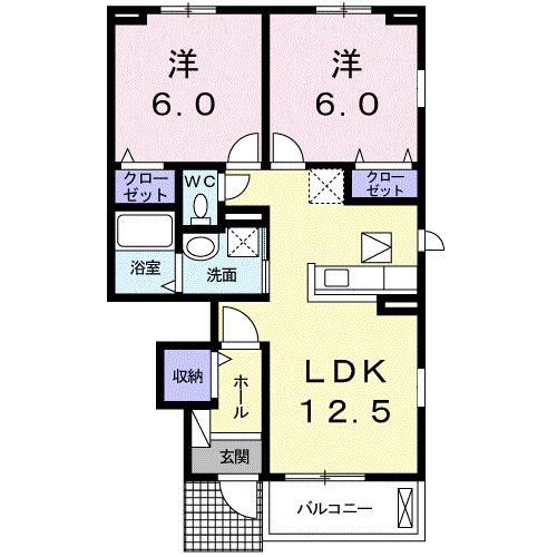サニーハウス篠隈Ｃ（103） 間取り図画像