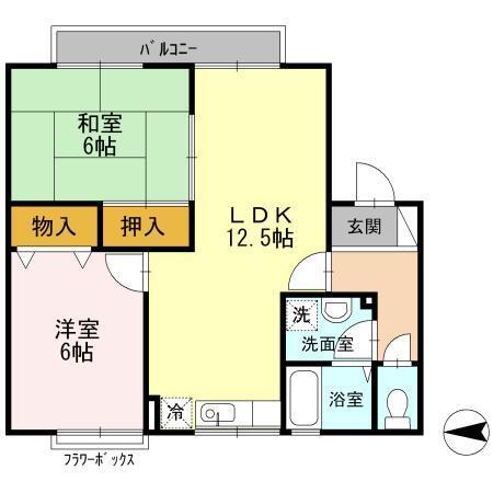 セジュールＡ・七夕（202） 間取り図画像