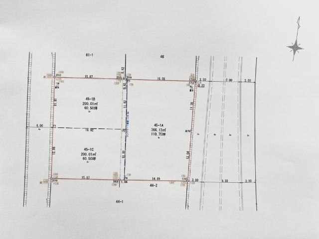 白山市陽羽里2丁目（45-1A） 区画図